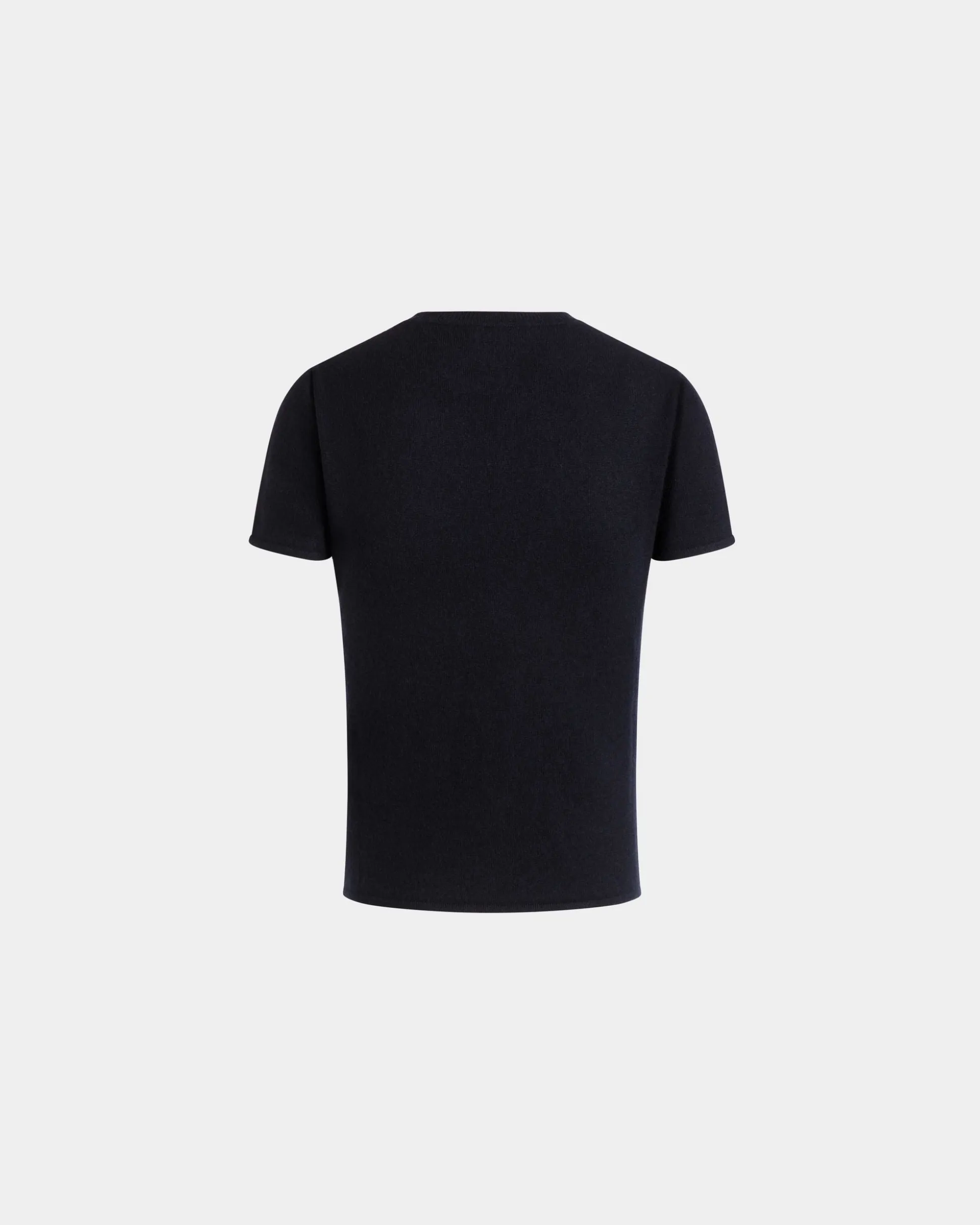 Knit Top In Navy Blue Cashmere