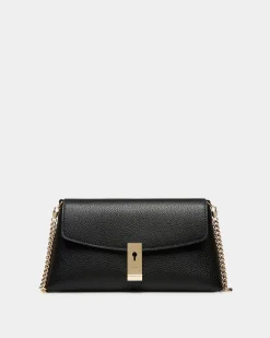 Lock Me Multifunctional Minibag In Black Grained Leather
