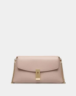 Lock Me Multifunctional Minibag In Light Beige Grained Leather