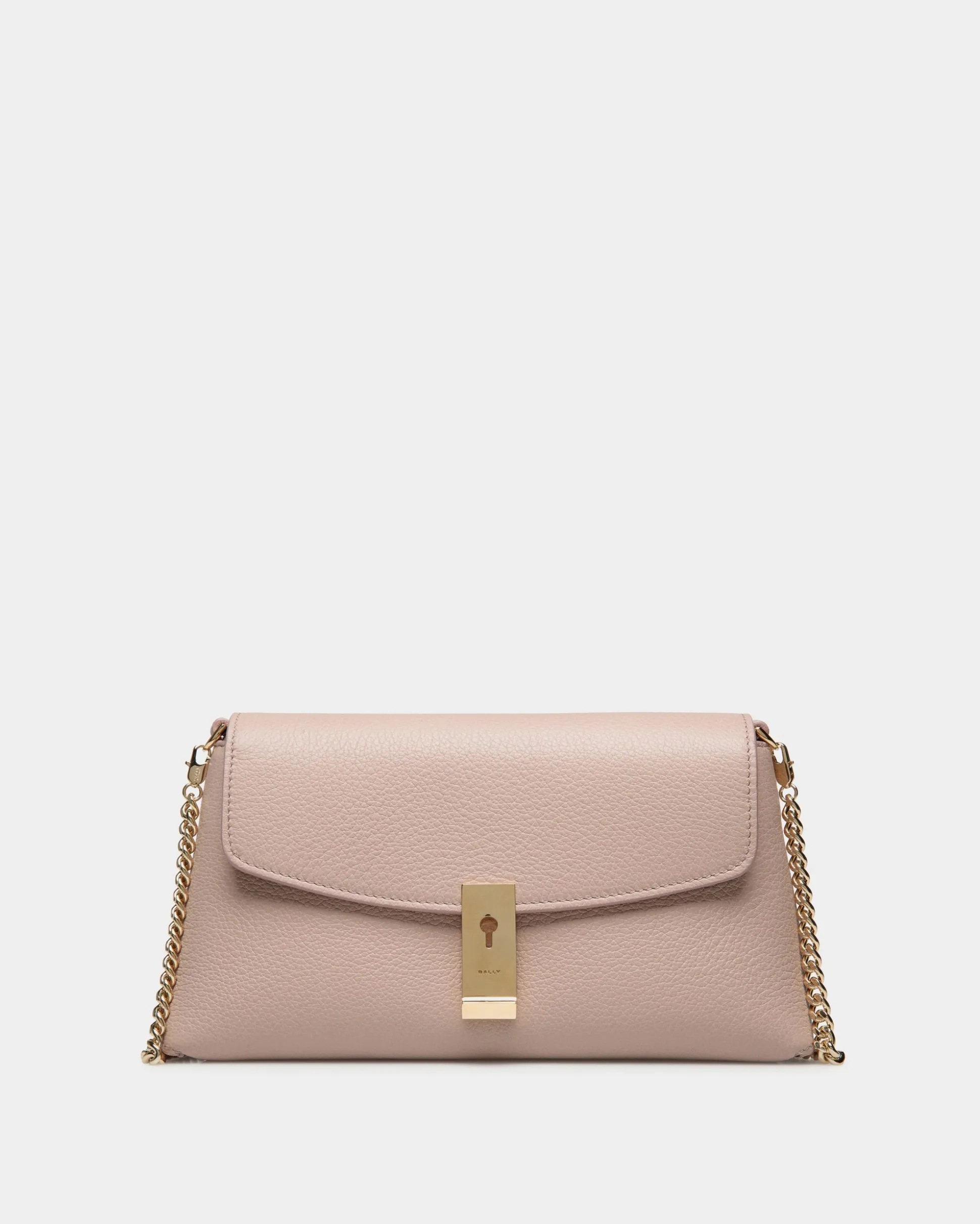 Lock Me Multifunctional Minibag In Light Beige Grained Leather
