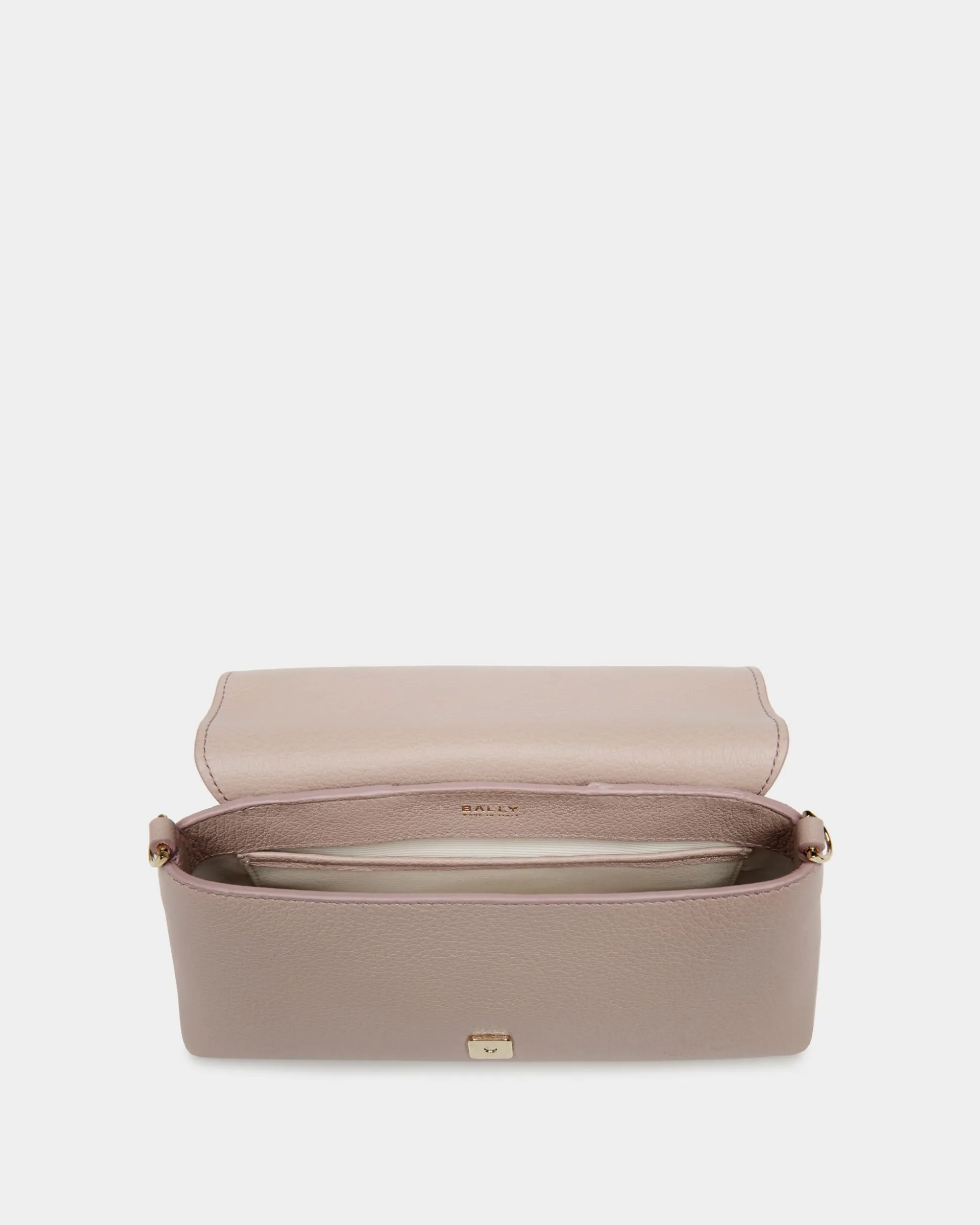 Lock Me Multifunctional Minibag In Light Beige Grained Leather