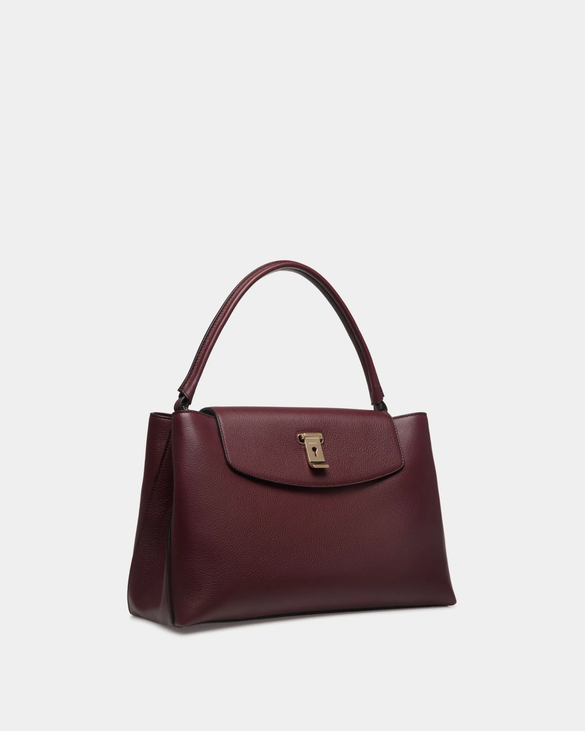 Lock Me Top Handle Bag In Andorra Grained Leather