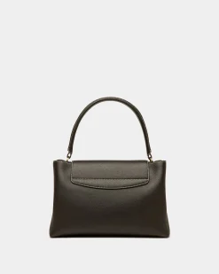 Lock Me Top Handle Bag In Black Leather