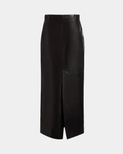 Long Skirt In Black Leather