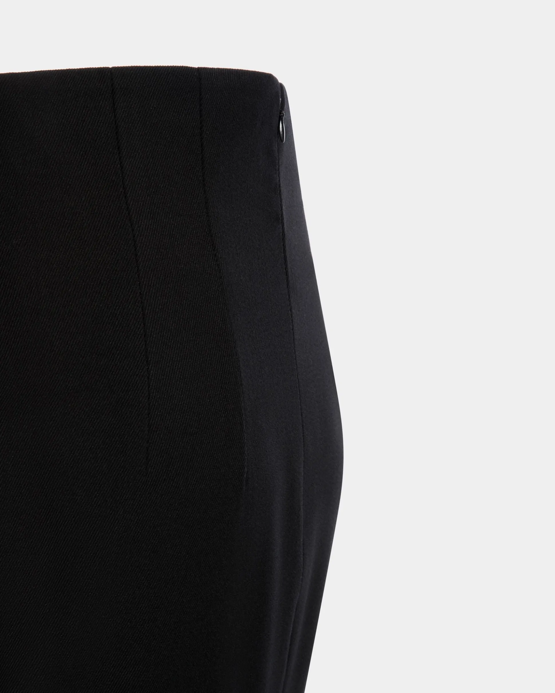 Long Skirt In Black Wool Blend