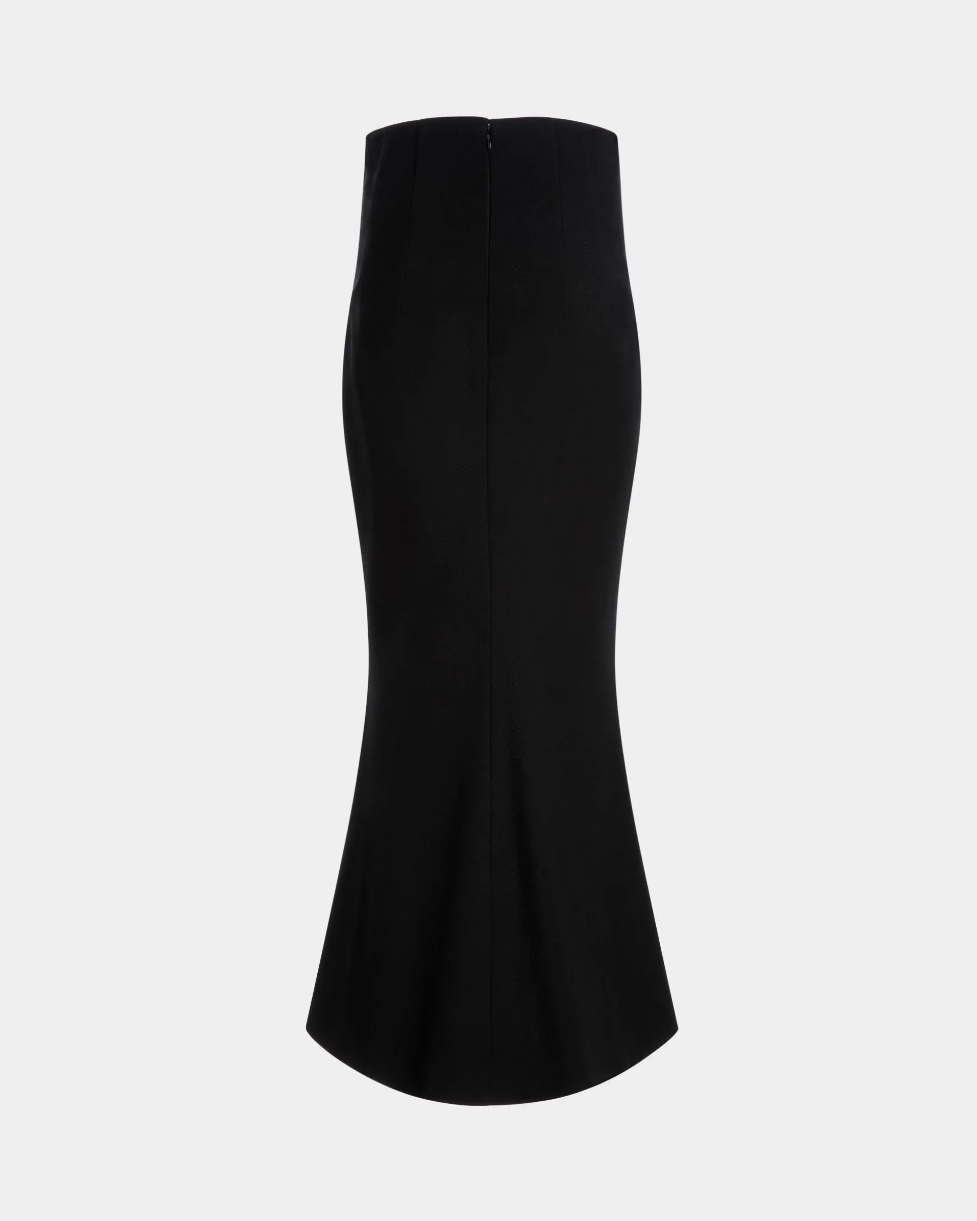Long Skirt In Black Wool Blend