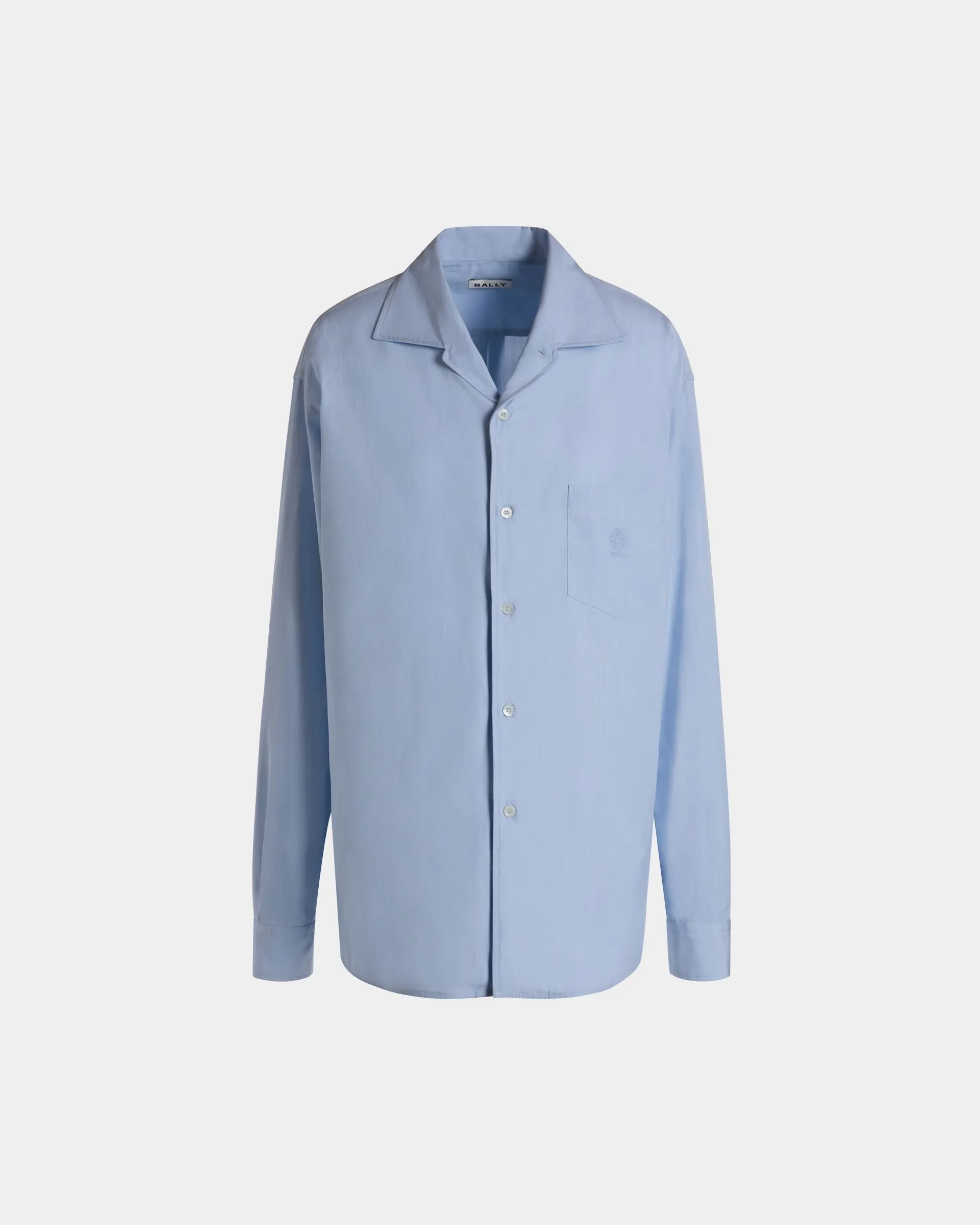 Long Sleeve Shirt In Light Blue Cotton