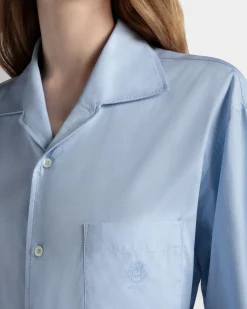 Long Sleeve Shirt In Light Blue Cotton