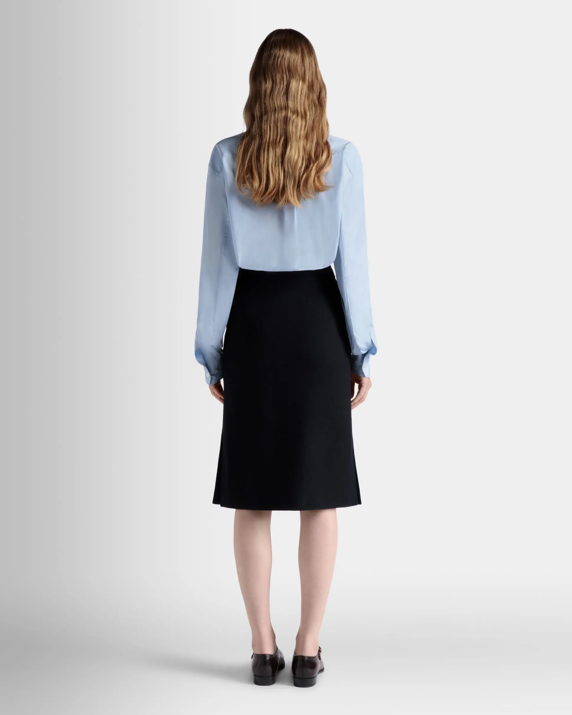 Long Sleeve Shirt In Light Blue Cotton