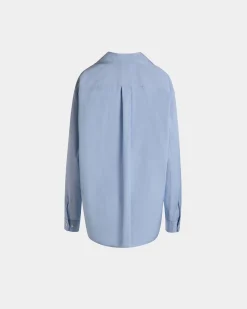 Long Sleeve Shirt In Light Blue Cotton