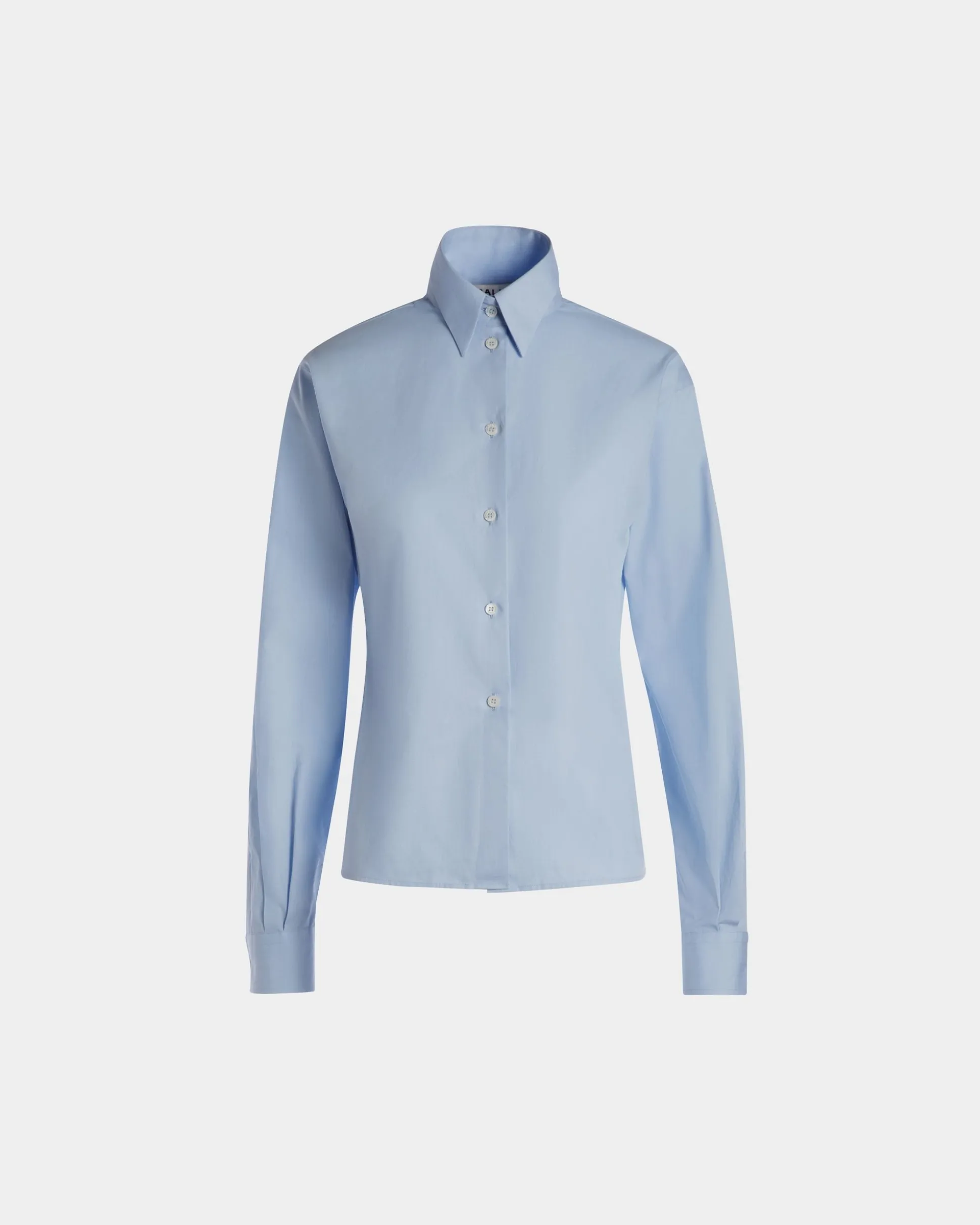 Long Sleeve Shirt In Light Blue Cotton