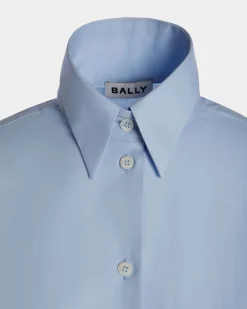 Long Sleeve Shirt In Light Blue Cotton