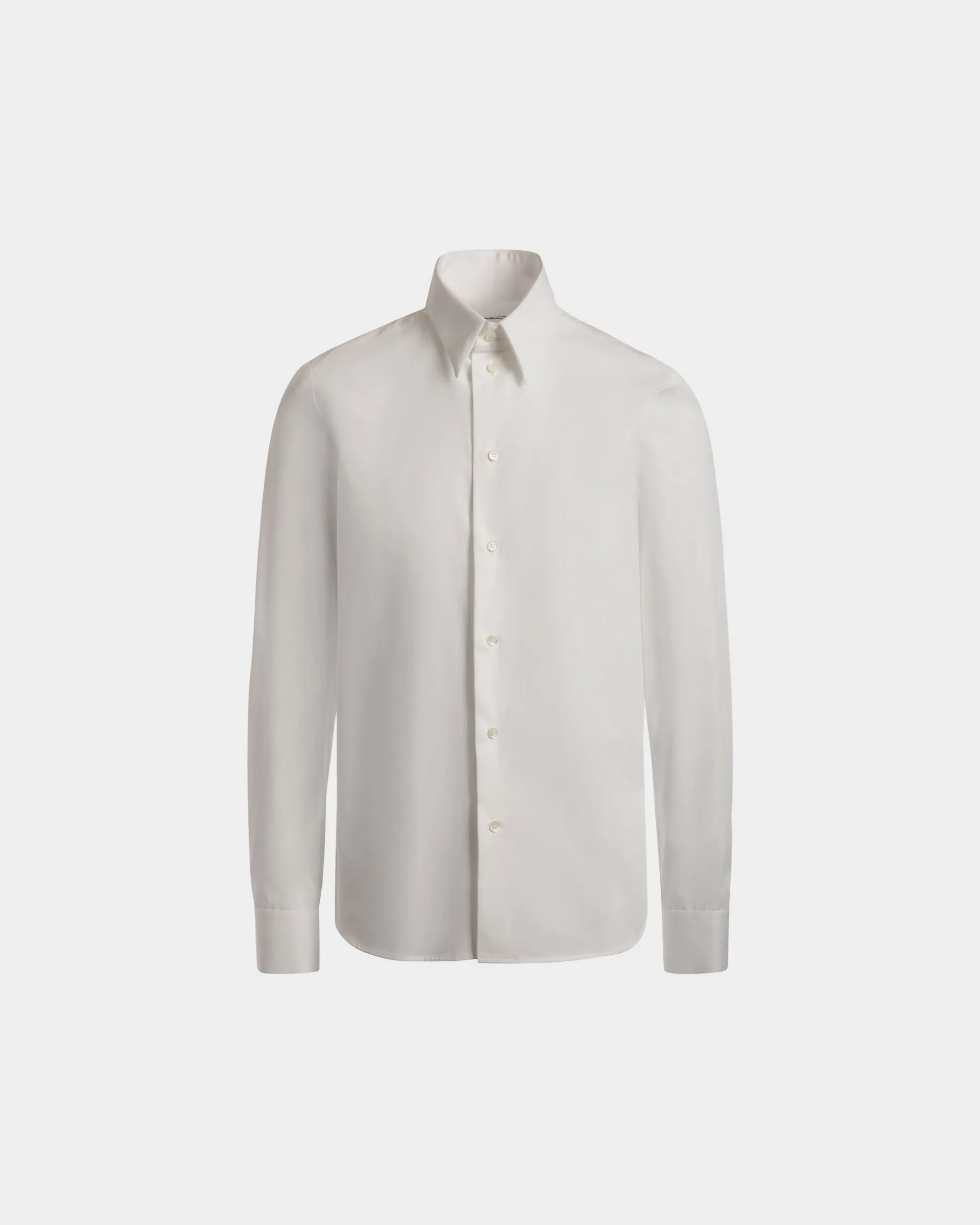 Long Sleeve Shirt In White Cotton
