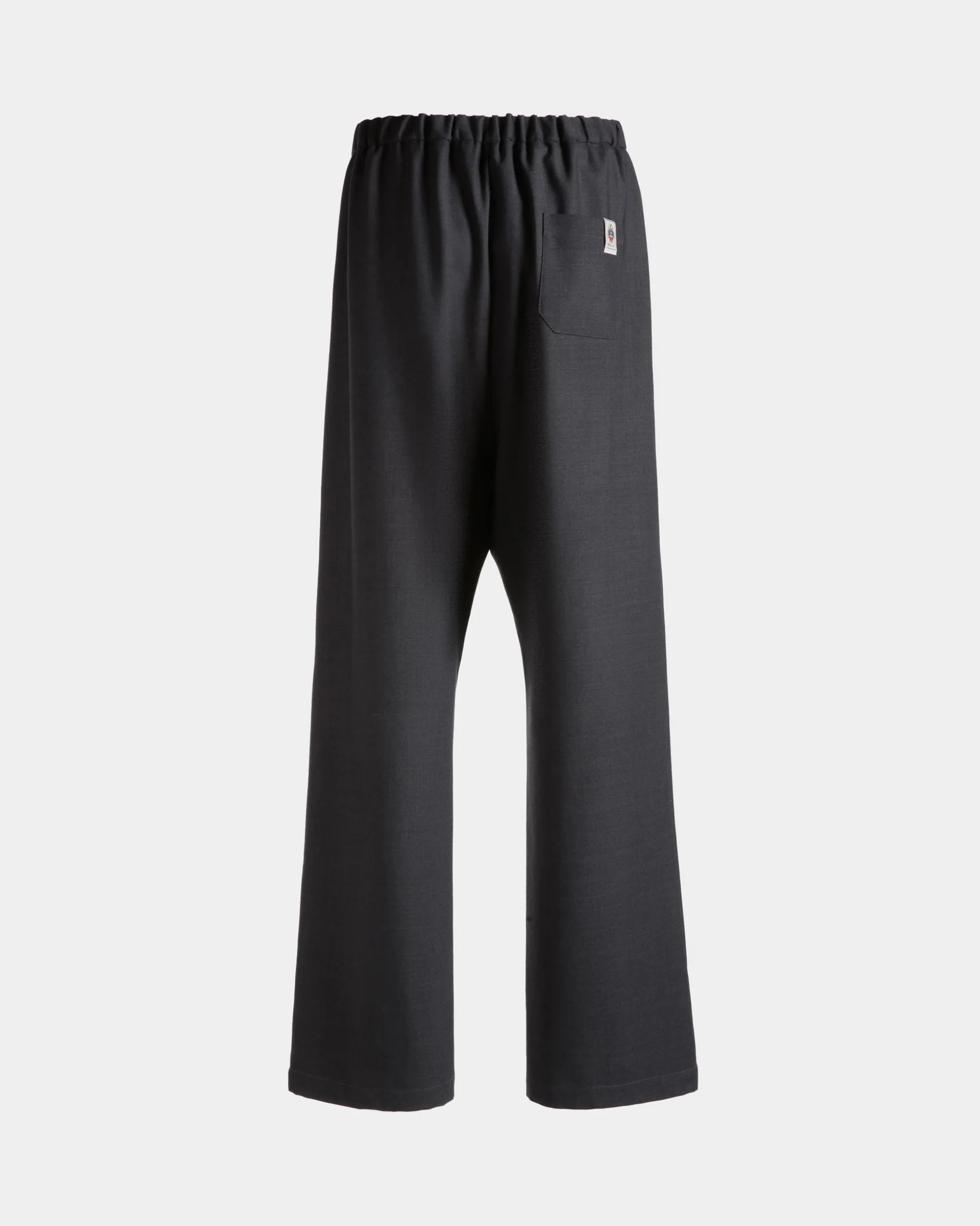 Loose Fit Pants in Dark Grey Wool Blend