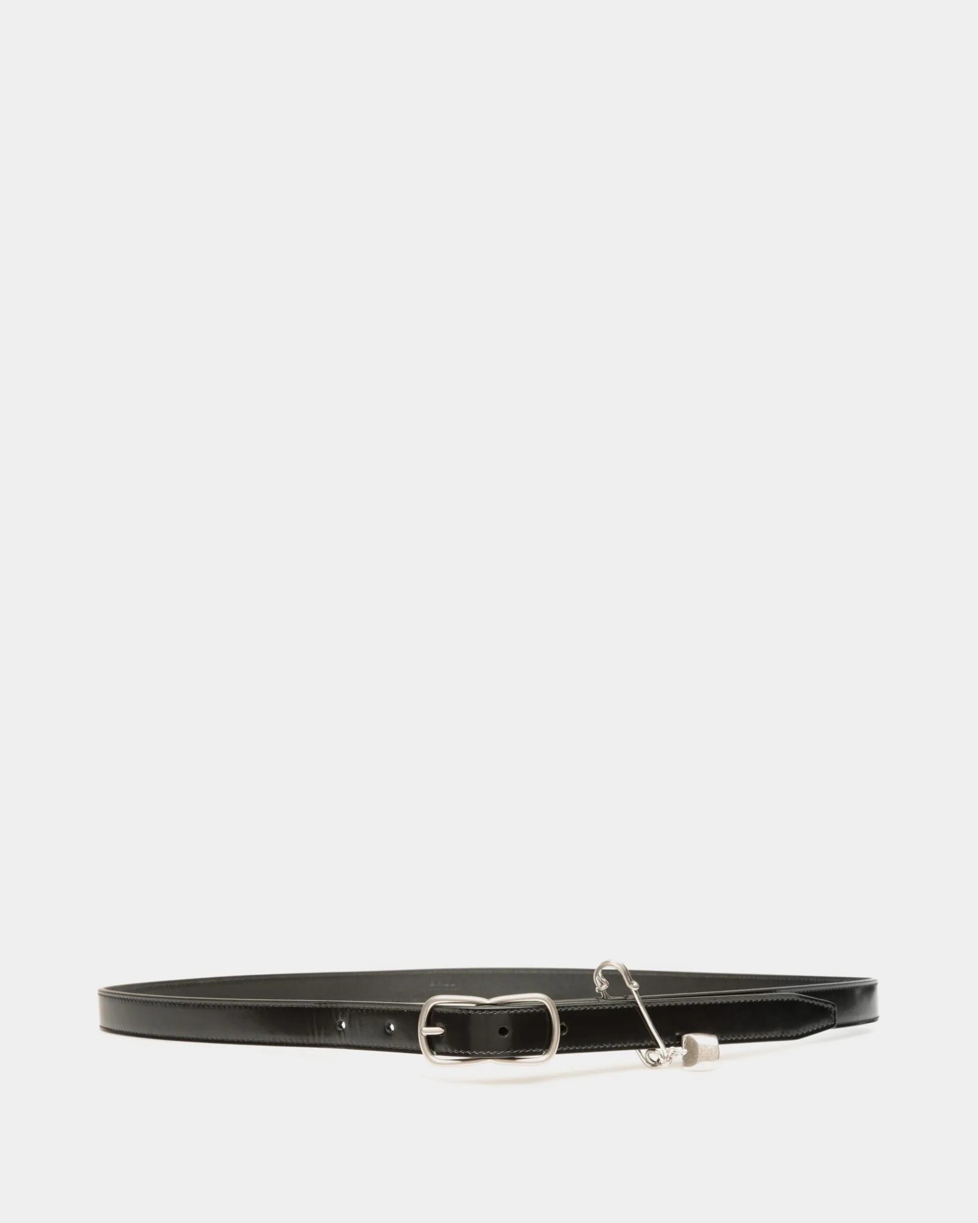 Loto 20 mm Belt In Black Brushed Leather