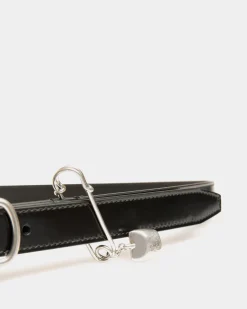 Loto 20 mm Belt In Black Brushed Leather