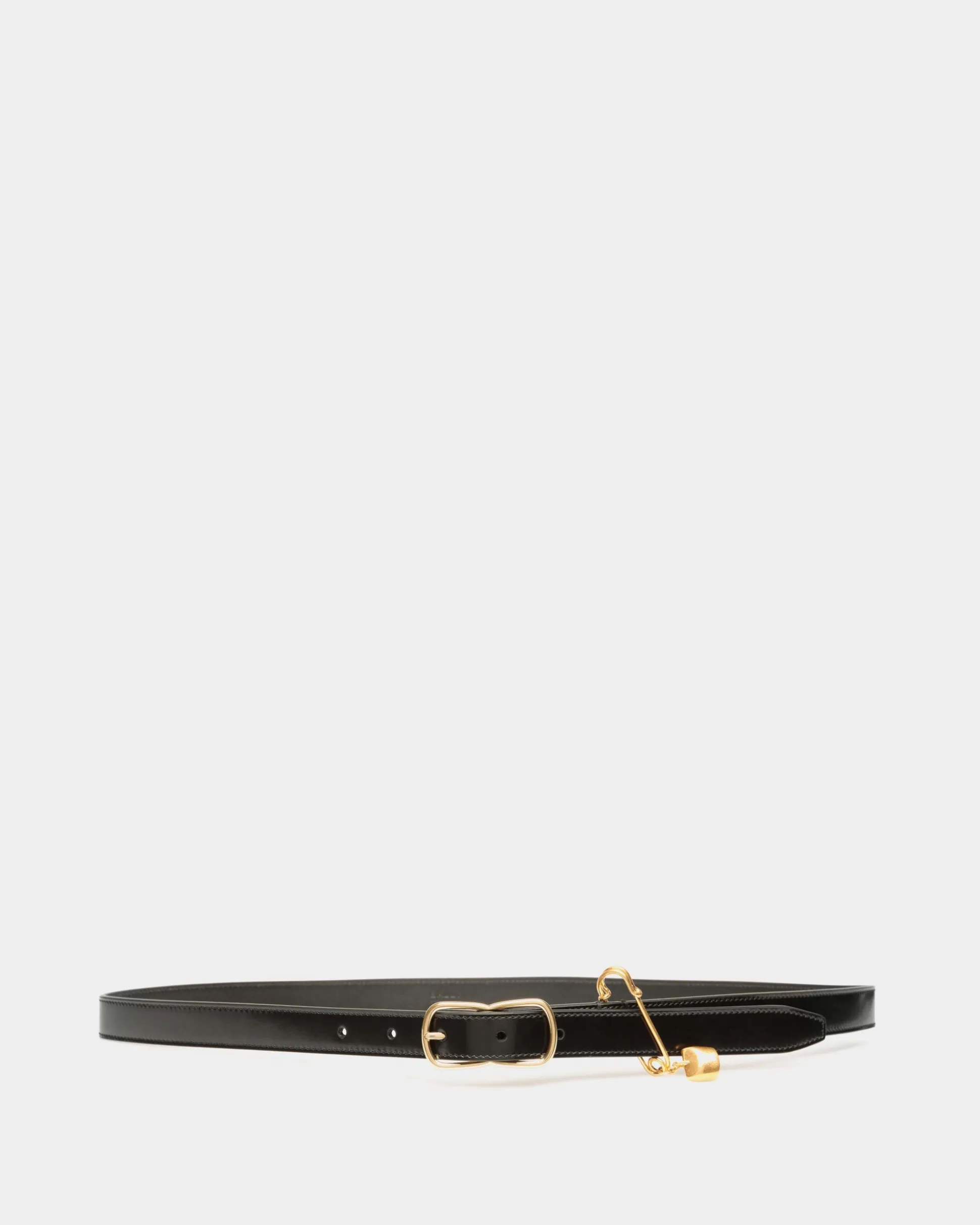 Loto 20 mm Belt In Black Brushed Leather