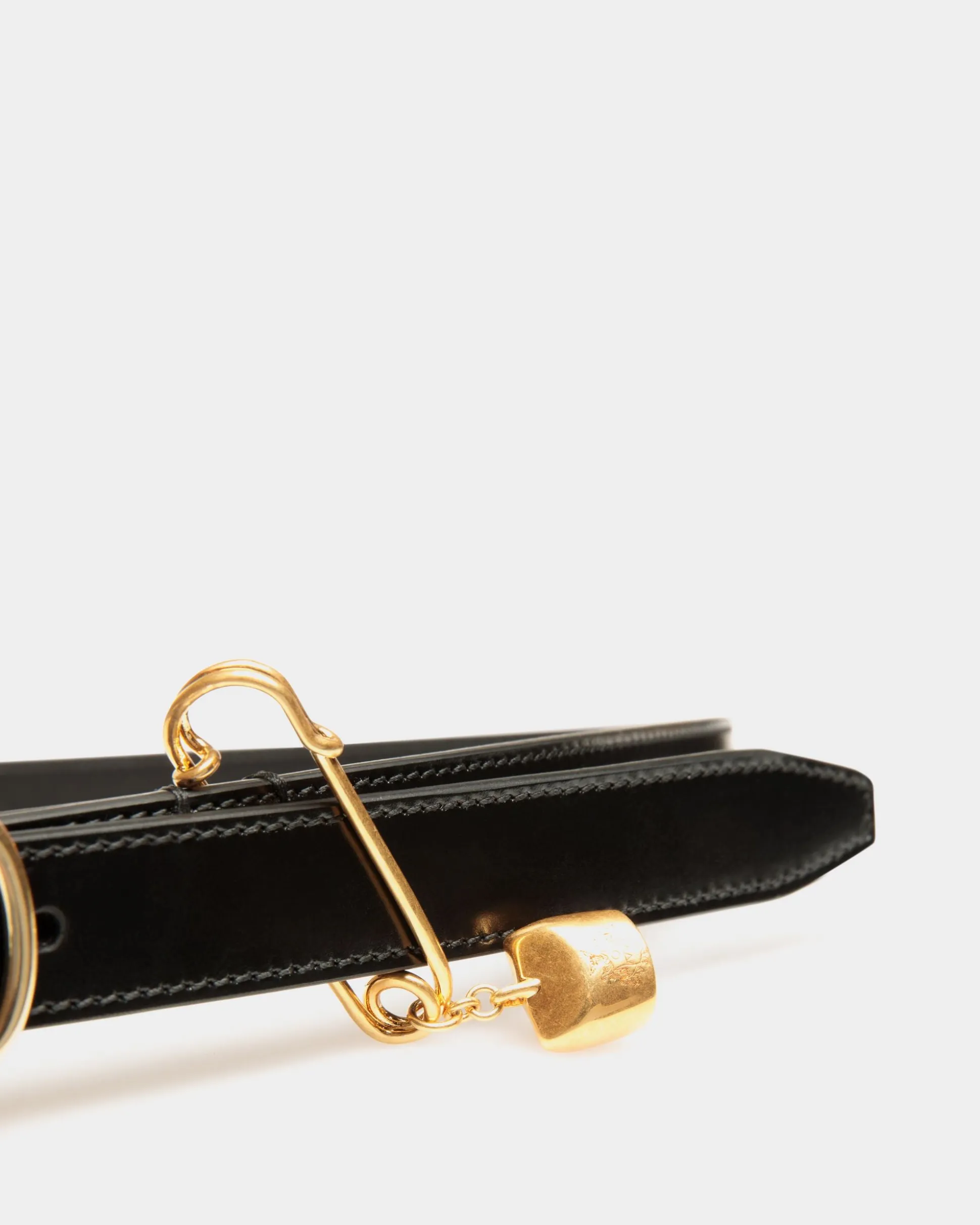 Loto 20 mm Belt In Black Brushed Leather
