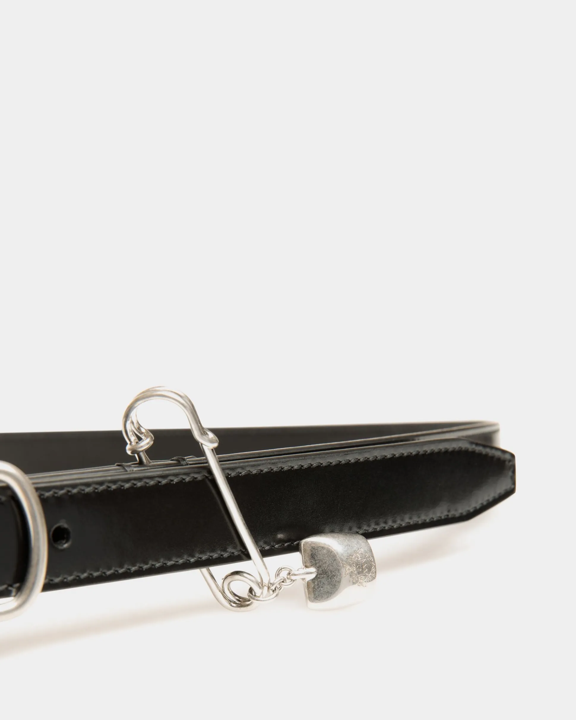Loto Pin 20mm Belt In Black Leather