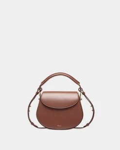 Lune Crossbody Bag In Brown Leather