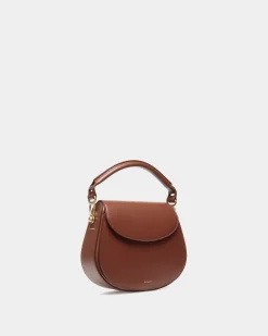 Lune Crossbody Bag In Brown Leather