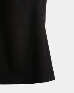 Midi Skirt In Black Wool Blend