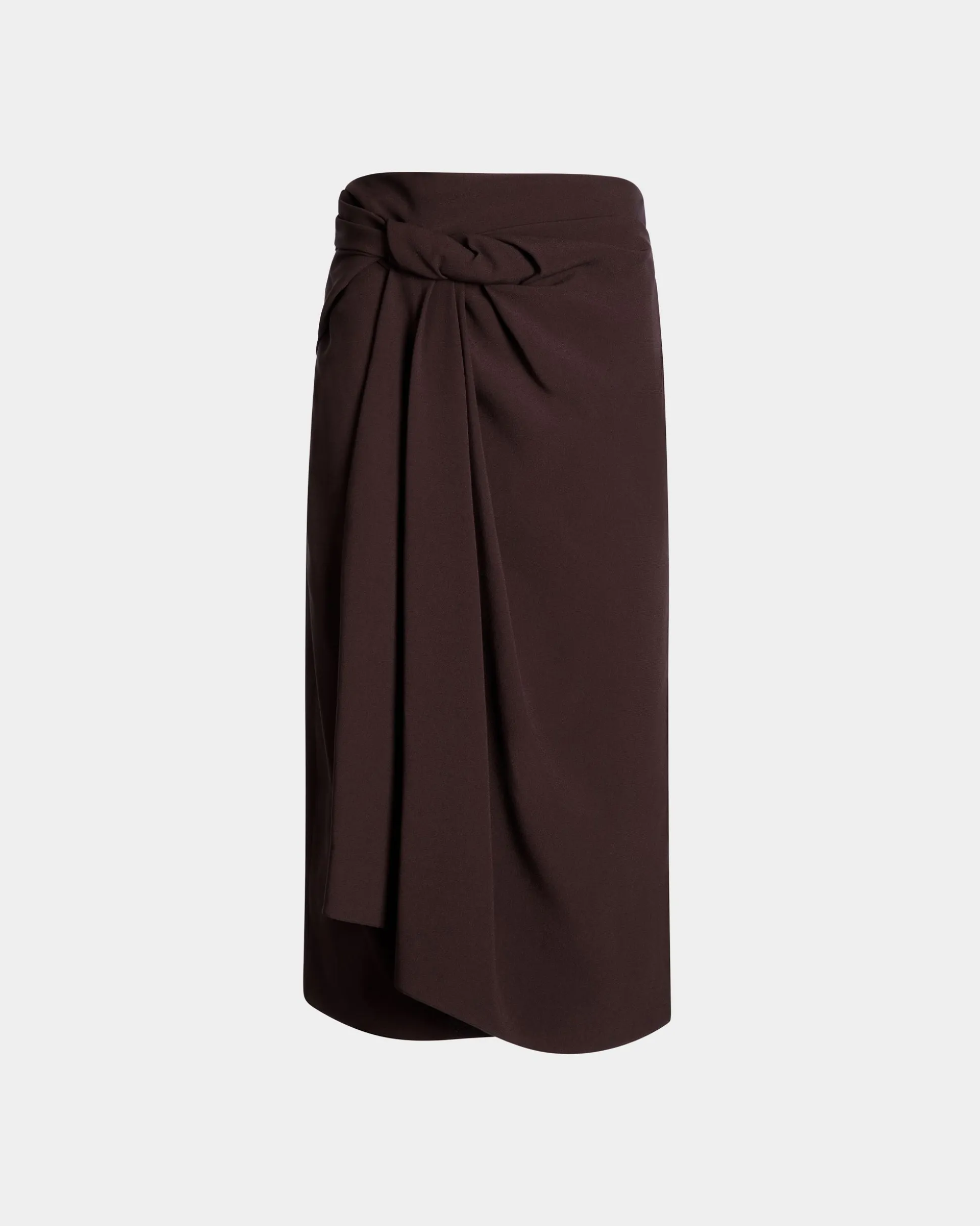 Midi Skirt In Ebano Viscose Blend