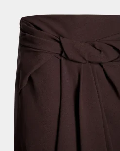 Midi Skirt In Ebano Viscose Blend