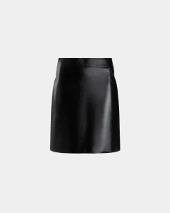 Mini Skirt In Black Leather