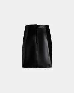 Mini Skirt In Black Leather