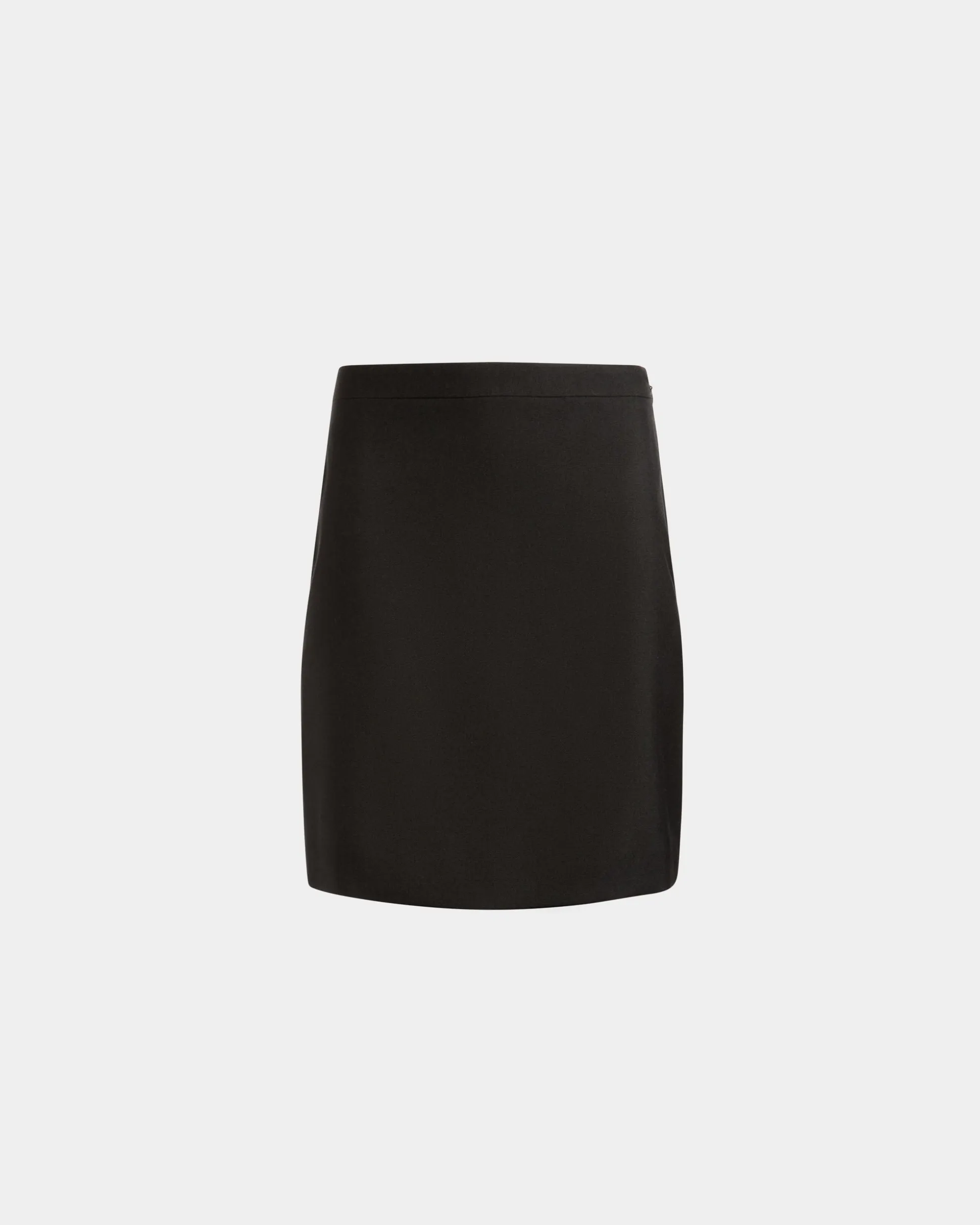 Mini Skirt in Black Wool