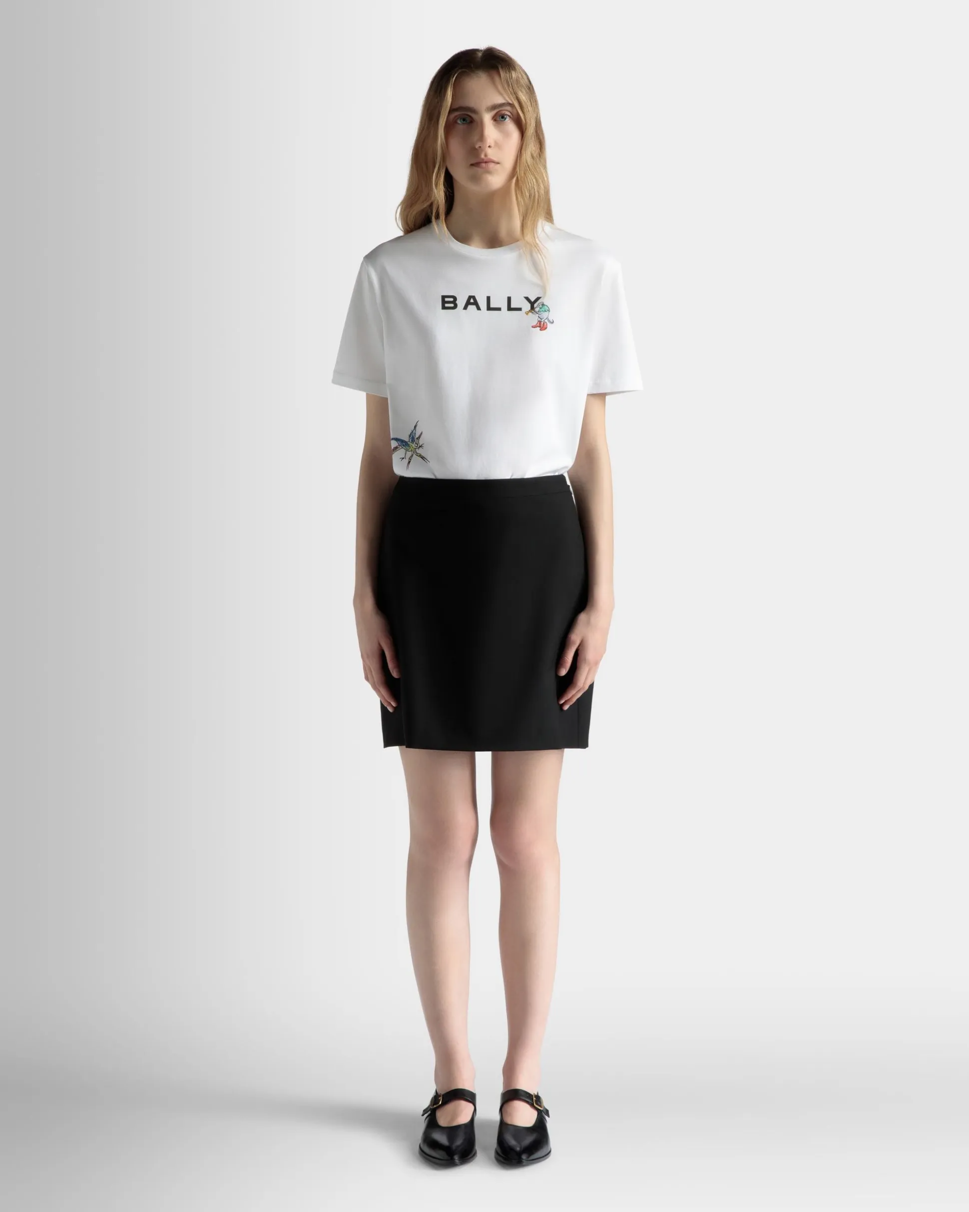 Mini Skirt in Black Wool