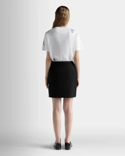 Mini Skirt in Black Wool
