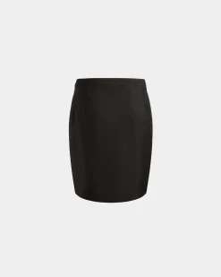 Mini Skirt in Black Wool