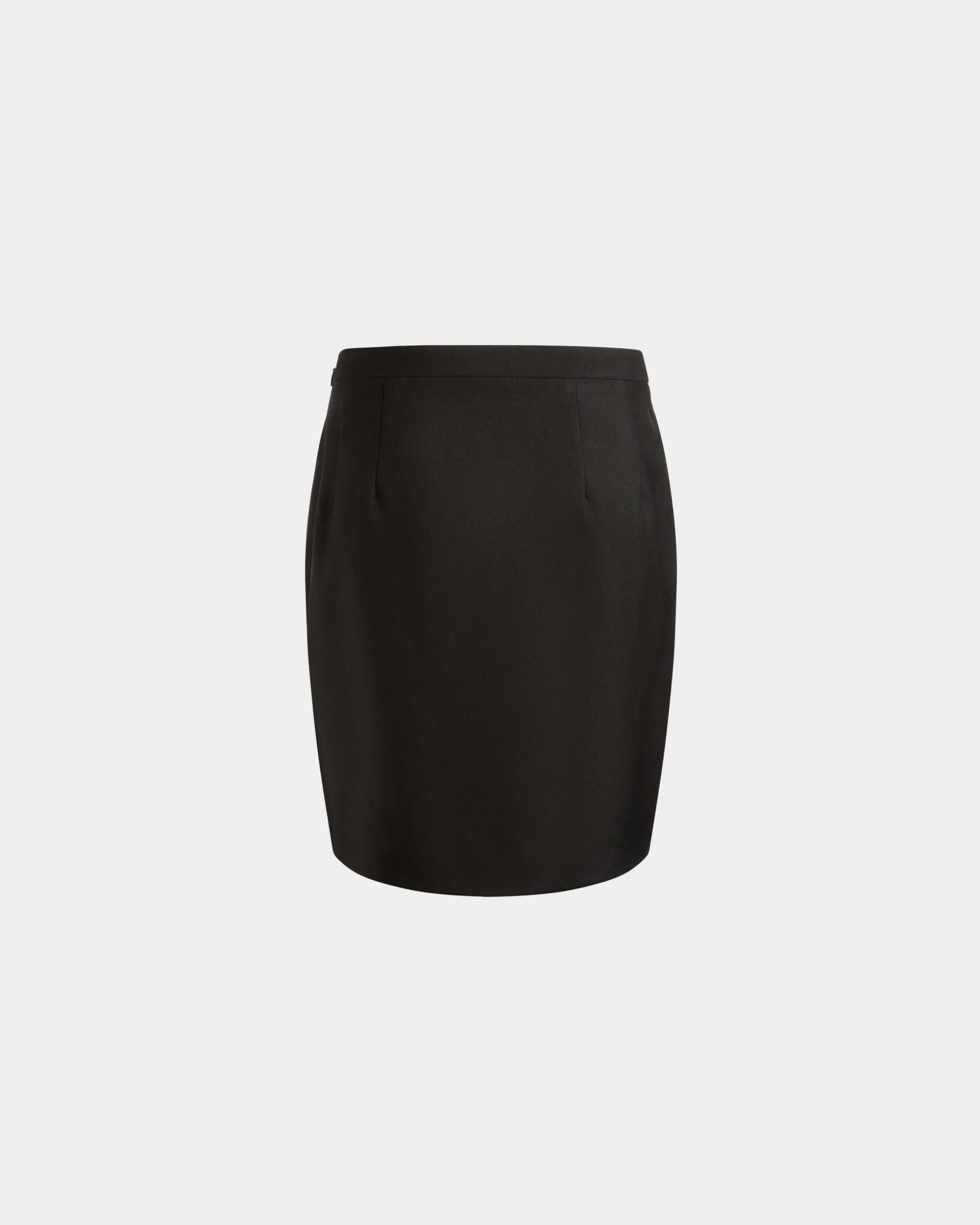 Mini Skirt in Black Wool