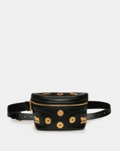 Mountain Belt Bag in Black Leather