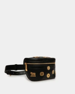 Mountain Belt Bag  in Black Leather