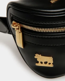 Mountain Belt Bag  in Black Leather