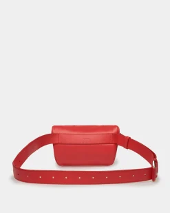 Mountain Belt Bag  in Red Leather