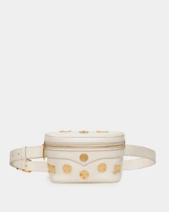 Mountain Belt Bag  in White Leather