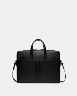 Mythos Briefcase In Black Recycled Leather