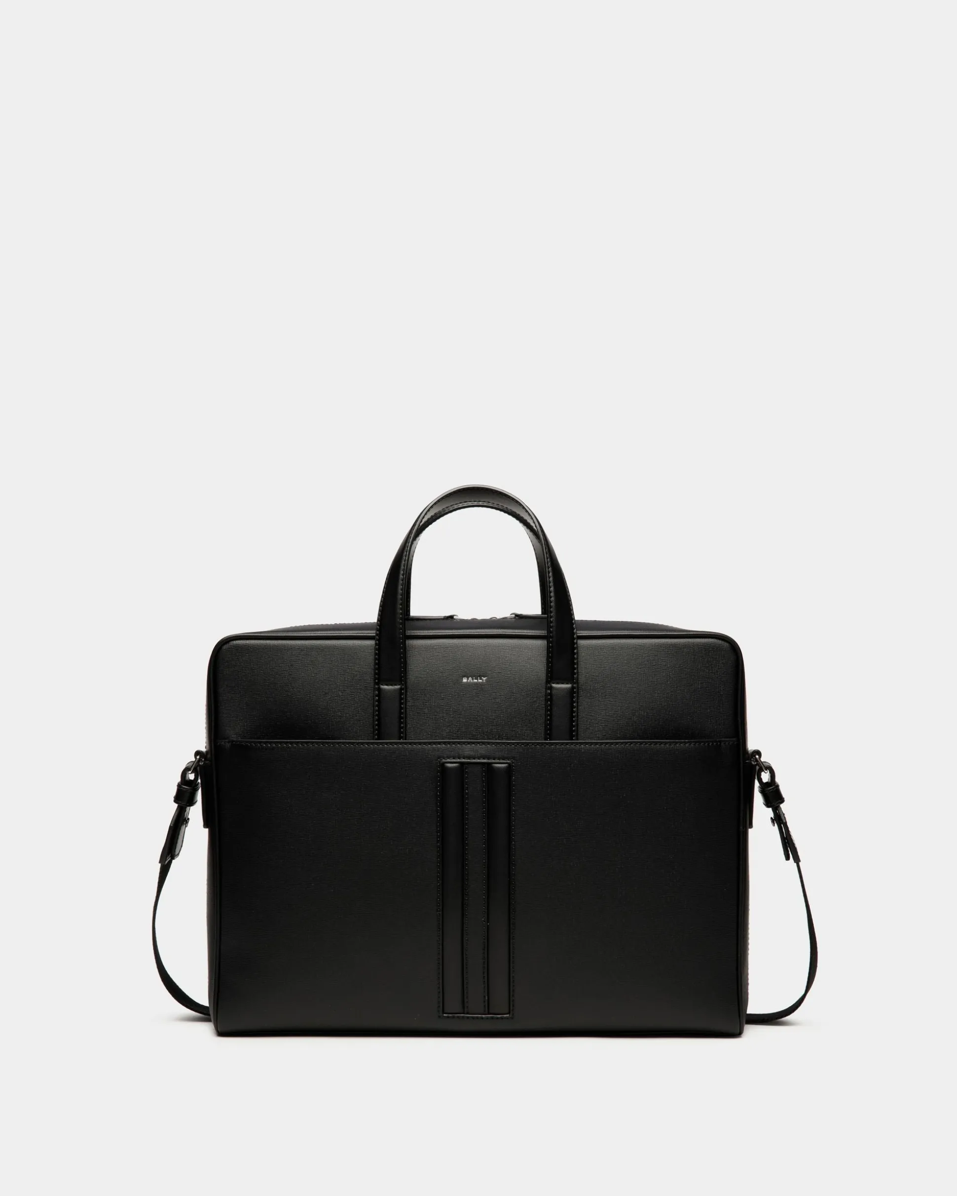 Mythos Briefcase In Black Recycled Leather