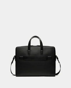 Mythos Briefcase In Black Recycled Leather