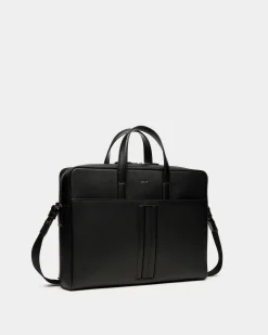 Mythos Briefcase In Black Recycled Leather