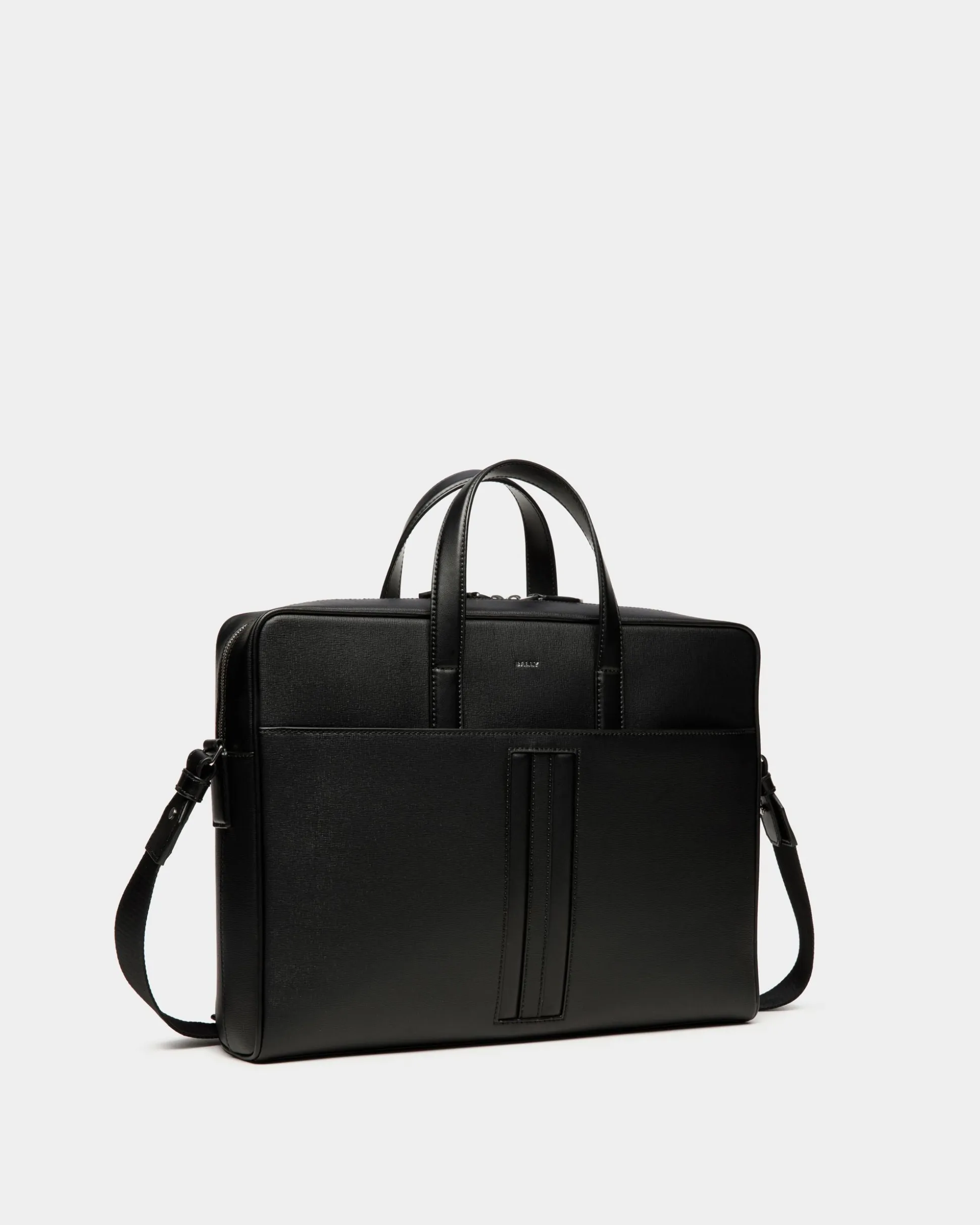 Mythos Briefcase In Black Recycled Leather