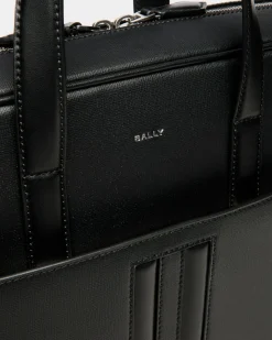 Mythos Briefcase In Black Recycled Leather