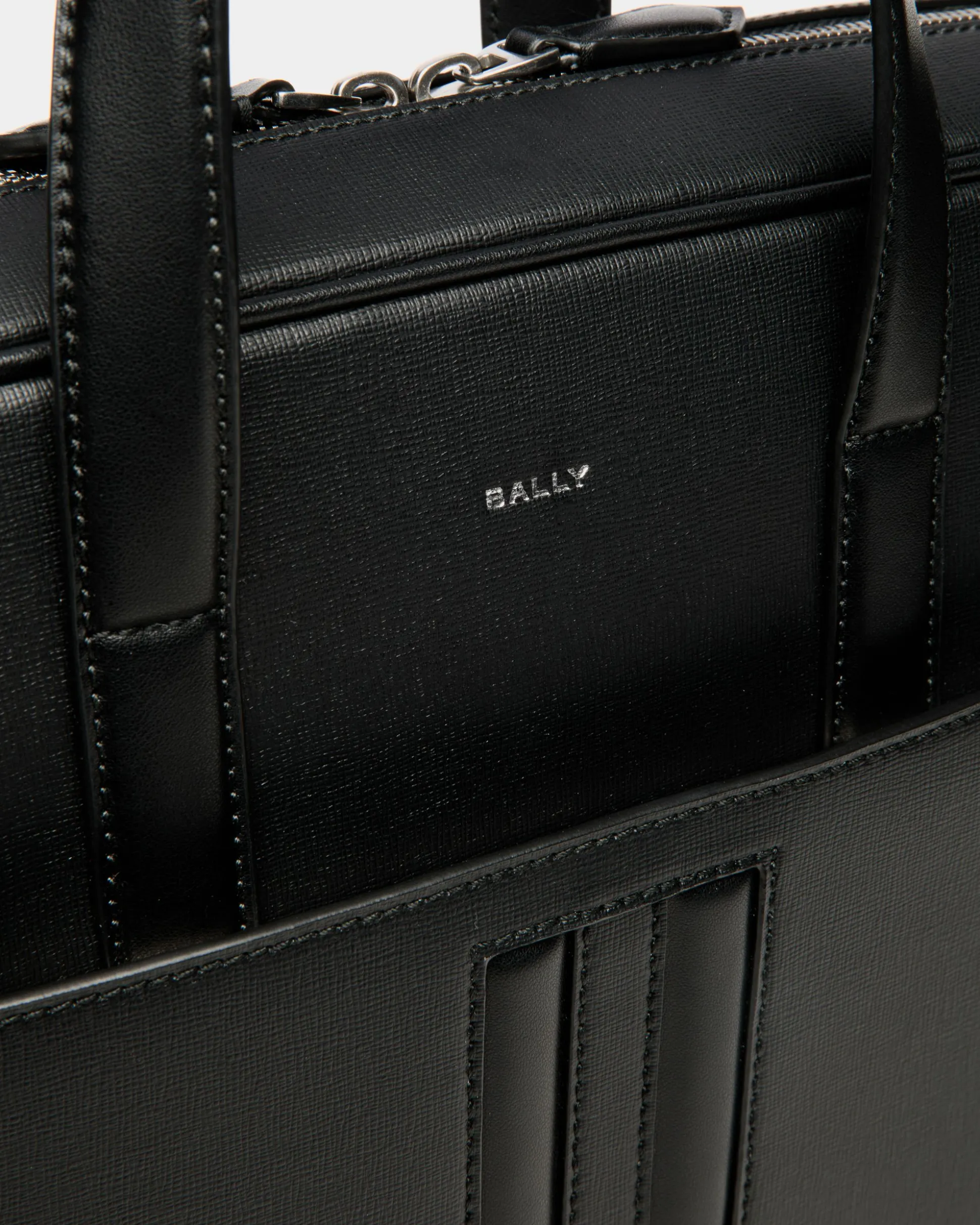 Mythos Briefcase In Black Recycled Leather