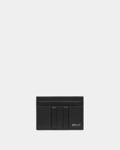 Mythos Card Holder In Black Recycled Leather