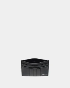 Mythos Card Holder In Black Recycled Leather