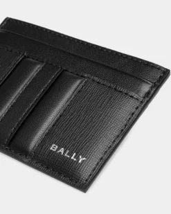 Mythos Card Holder In Black Recycled Leather